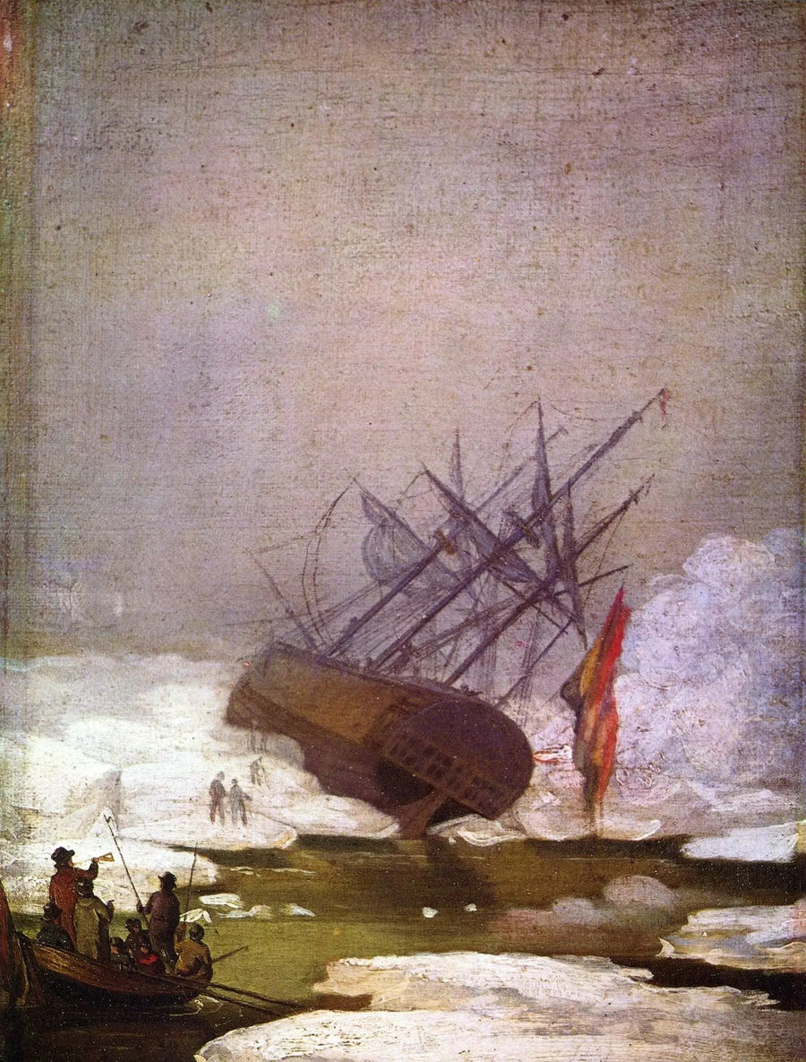Wrak in de ijszee - Caspar David Friedrich