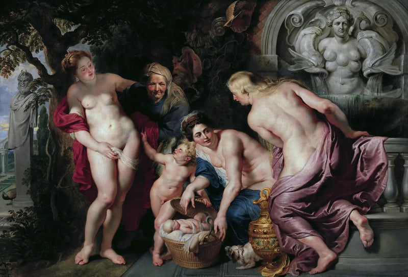 Érichthonios ontdekt door de dochters van Cécrops - Peter Paul Rubens