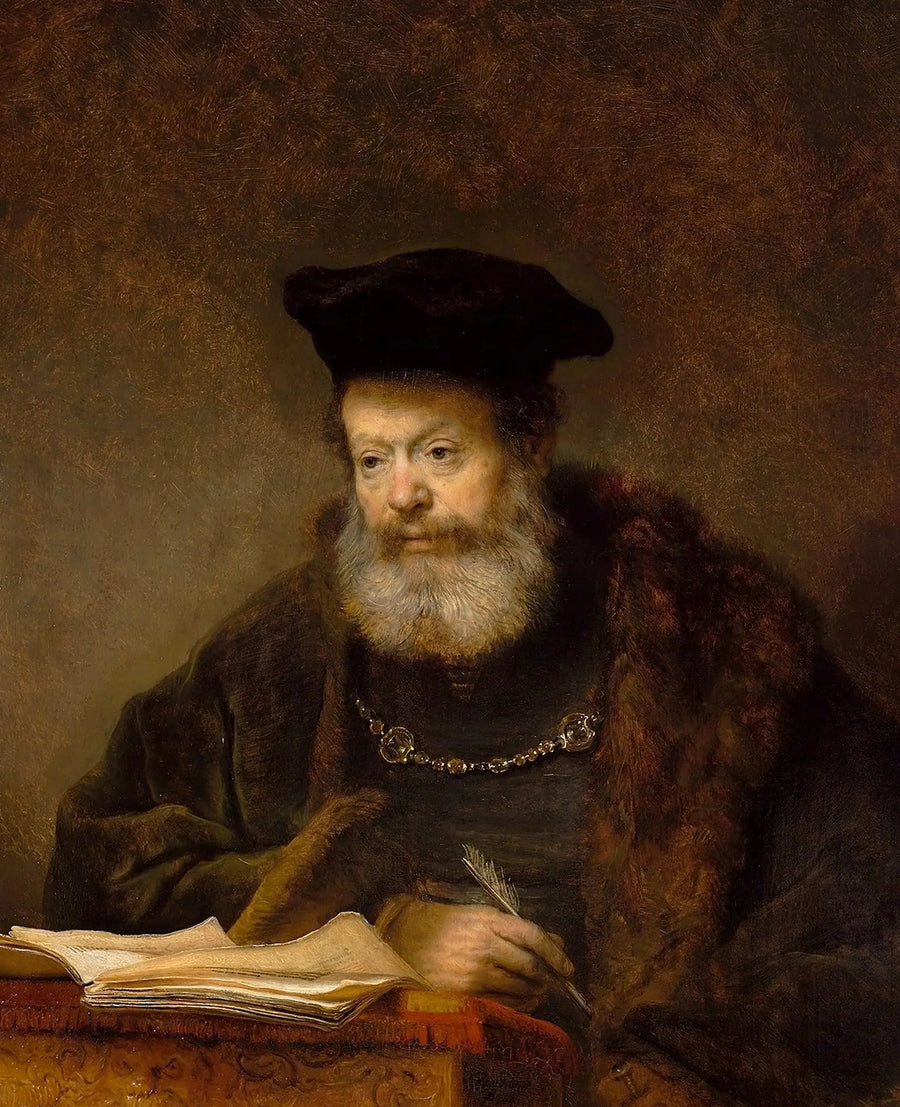 Erudiet aan zijn bureau - Rembrandt