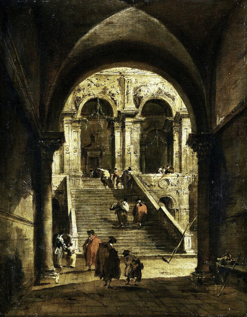 Trap van het paleis - Francesco Guardi