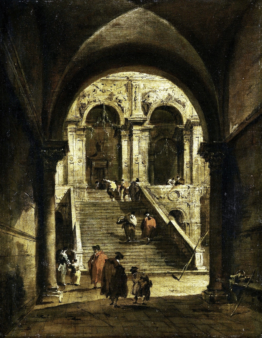 Trap van het paleis - Francesco Guardi