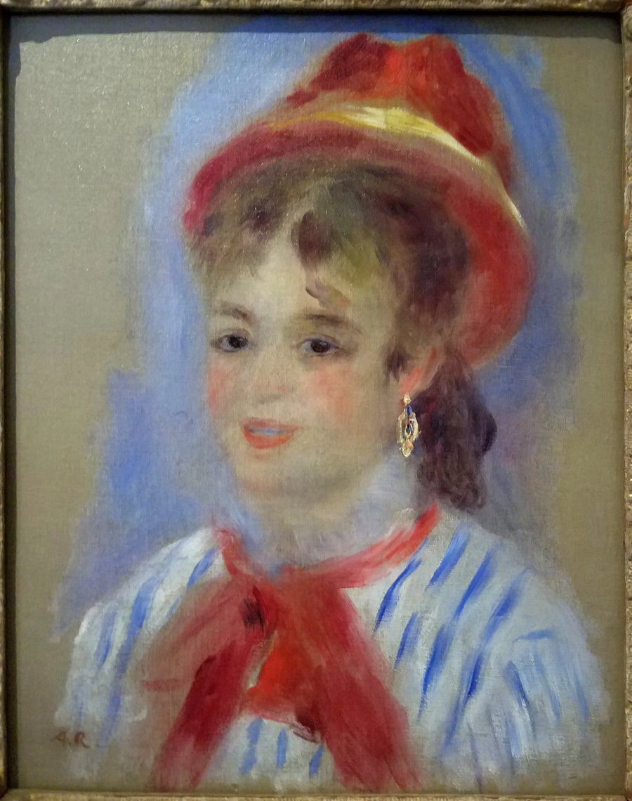 Estelle met de rode hoed - Pierre-Auguste Renoir