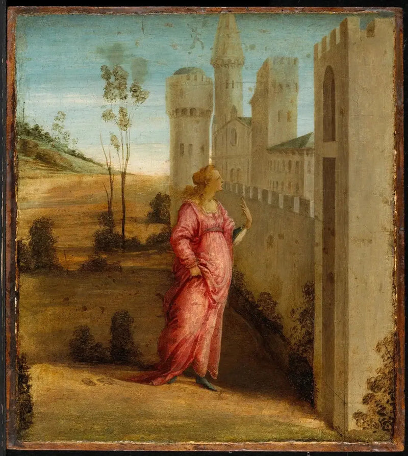 Esther bij de poorten van het paleis - Filippino Lippi