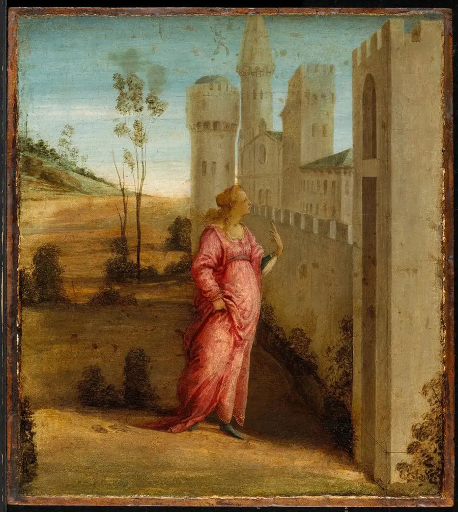 Esther bij de poorten van het paleis - Filippino Lippi