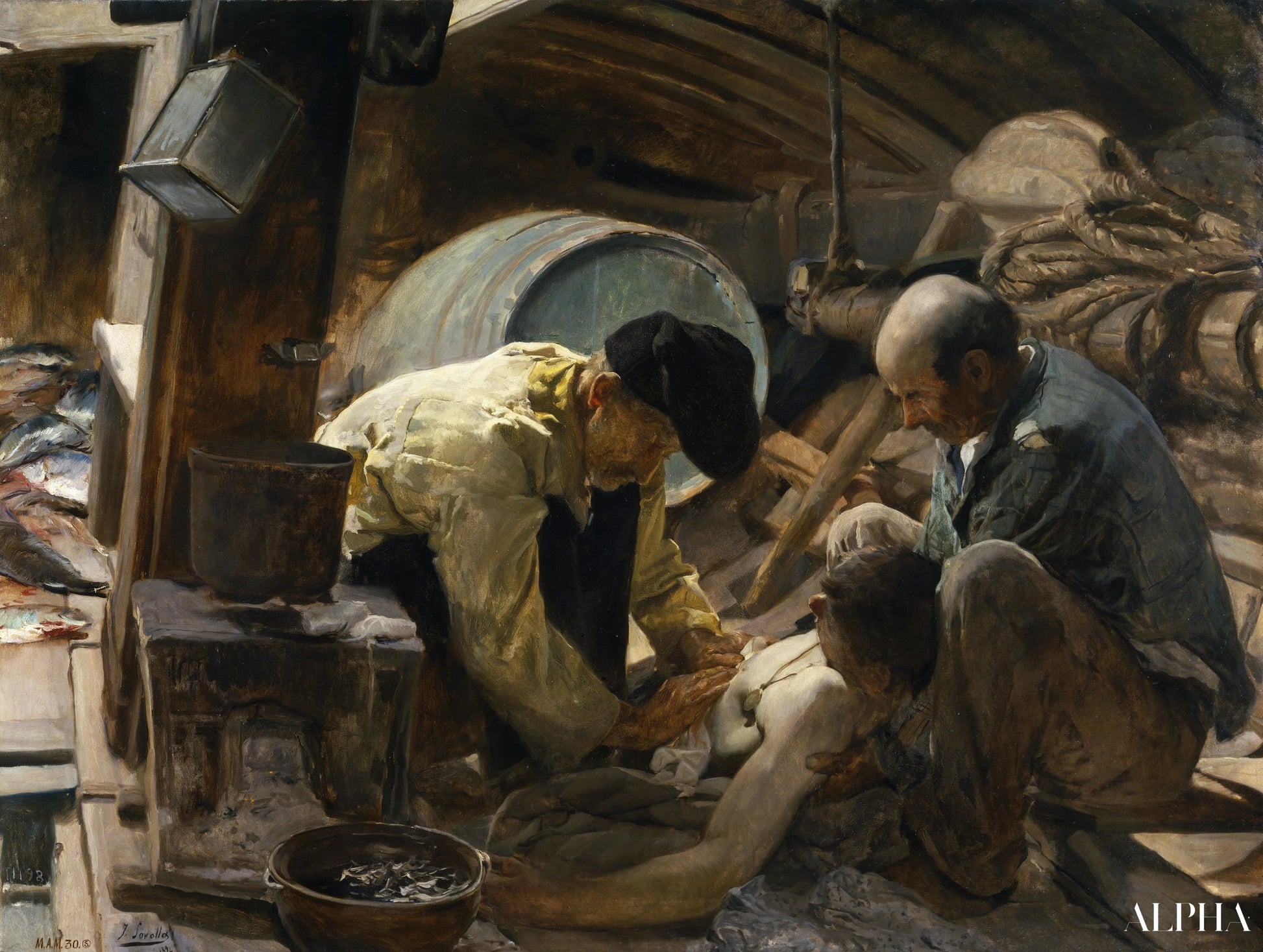 En bovendien zeggen ze dat vis duur is! - Sorolla - Reproducties van schilderijen en hoogwaardige schilderijen