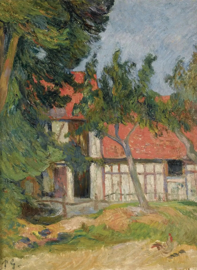 Stal nabij Dieppe I, of Hooiberg in Normandië II - Paul Gauguin