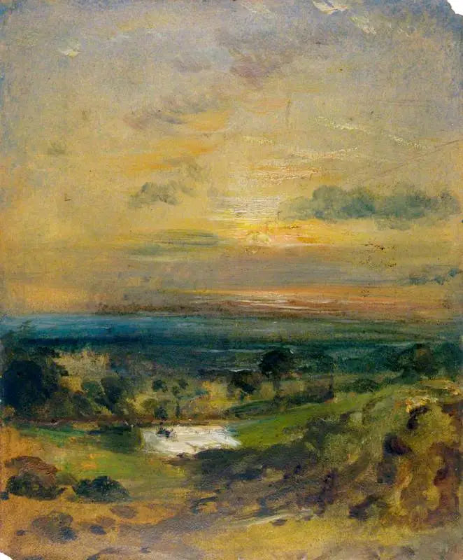 Vijver van Branch Hill, avond - John Constable