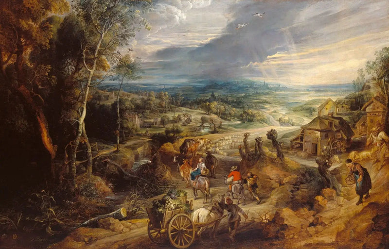 Zomer: de boeren gaan naar de markt - Peter Paul Rubens