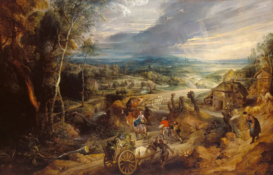 Zomer: de boeren gaan naar de markt - Peter Paul Rubens