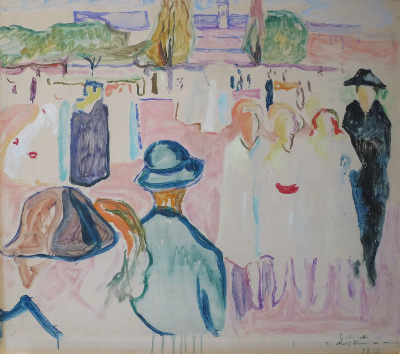 Zomer op Karl Johan - Edvard Munch