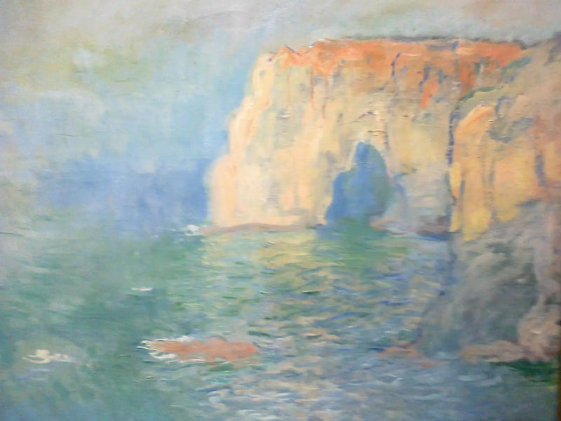 Étretat, de Manneporte, reflecties op het water - Claude Monet