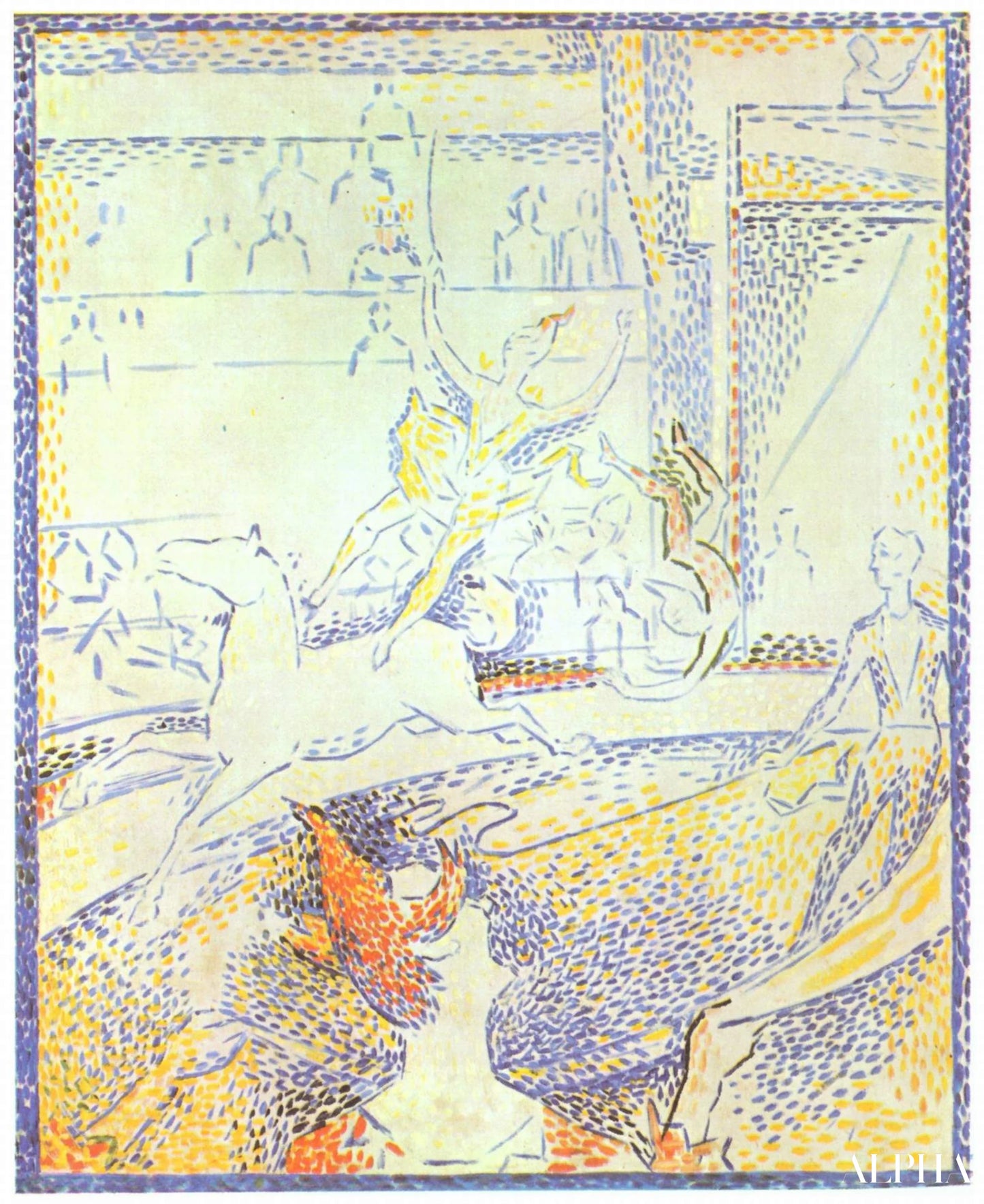 Studie voor "De Circus" - Georges Seurat - Reproducties van schilderijen en hoogwaardige schilderijen