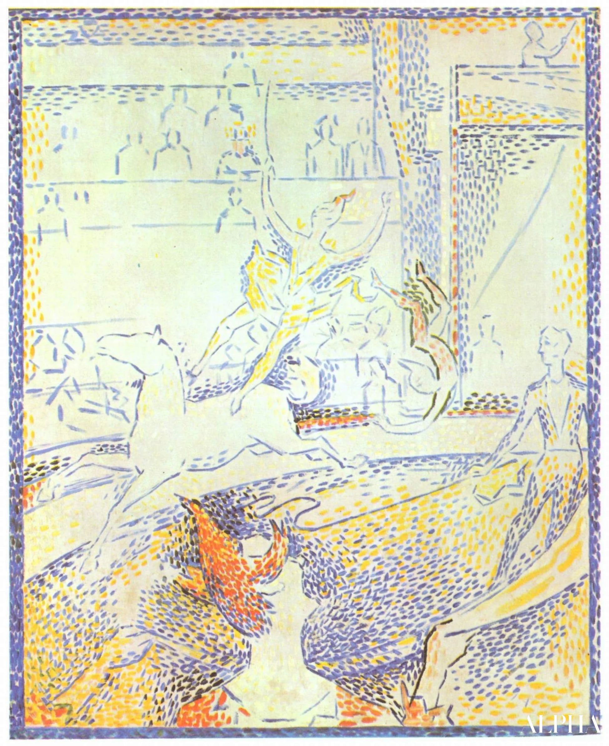 Studie voor "De Circus" - Georges Seurat - Reproducties van schilderijen en hoogwaardige schilderijen