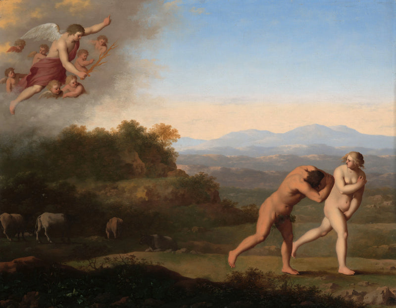 L'expulsion du paradis - Cornelis van Poelenburgh