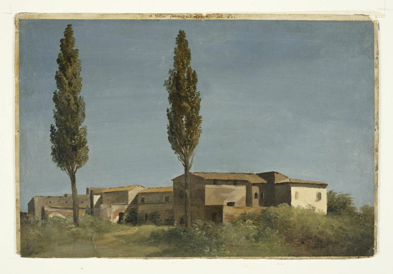 Fabriques à la villa Farnèse : les deux peupliers - Pierre de Valenciennes