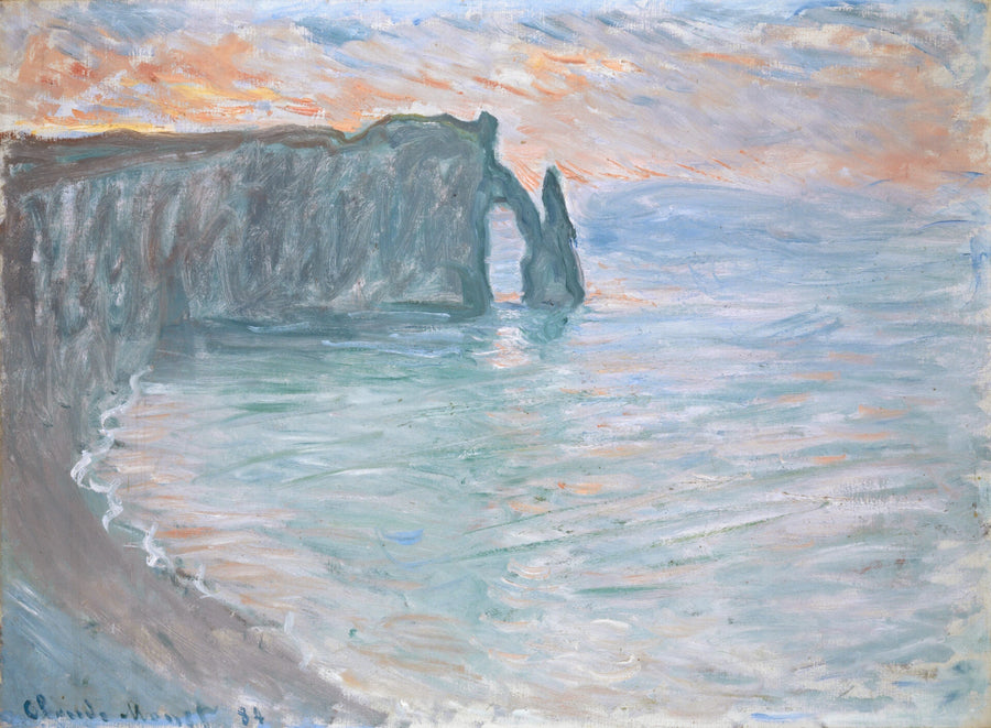 De stroomafwaartse klif met de poort en de naald W908 - Monet