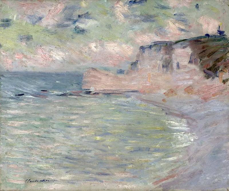 Falaise en Porte d'Amont, ochtendlicht - Claude Monet