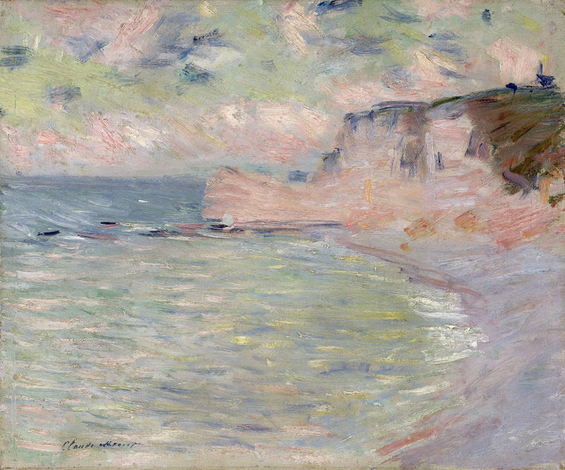 Cliff en Porte d'Amont, ochtendeffect W1011 - Claude Monet