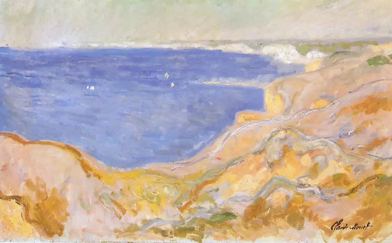 Kliffen ten oosten van Pourville W1431 - Claude Monet