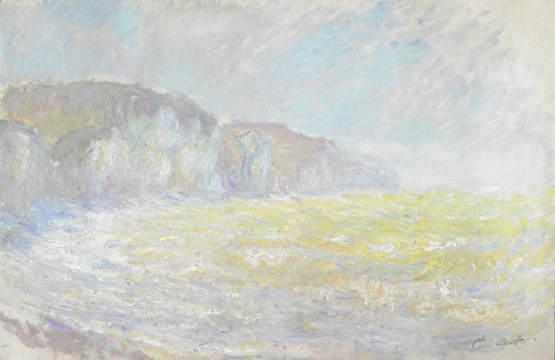 Kliffen van Pourville, ruwe zee W1443 - Claude Monet