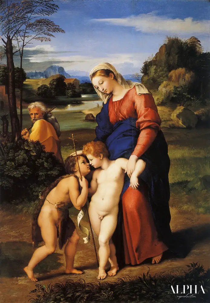 Famille Sainte Saint Jean (Madone du Passeggio) - Raphaël (peintre) - Reproductions de tableaux et peintures haut de gamme