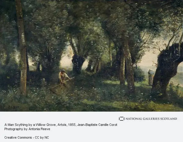 Faucheur bij een wilgenbosje (Artois) - Jean-Baptiste Camille Corot