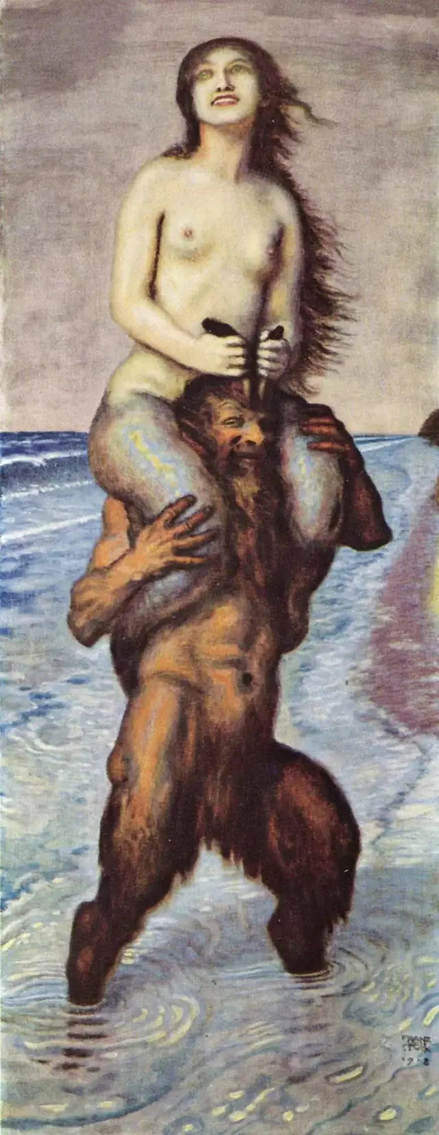 Fauna en Zeemeermin - Franz von Stuck