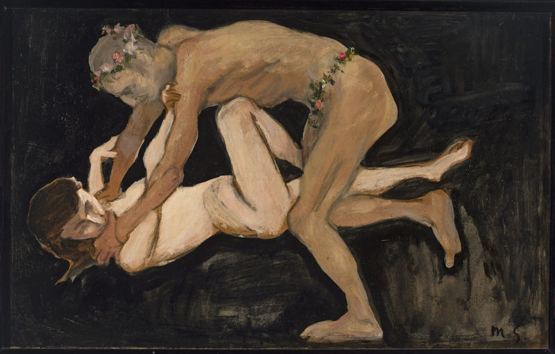 Fauna en een meisje. - Max Slevogt