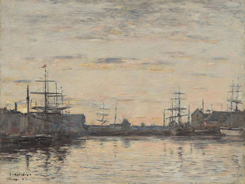 Fécamp: de binnenhaven - Eugène Boudin
