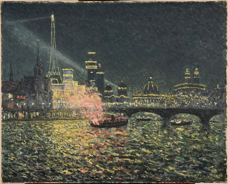 Nachtelijke betovering: wereldtentoonstelling van 1900, Parijs - Maxime Maufra