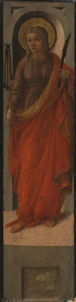 Vrouwelijke Sint met een knots (Sint Walburga?) - Fra Filippo Lippi