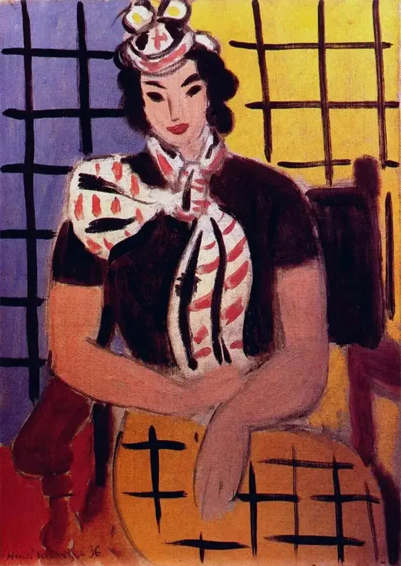 Vrouw met Schotse sjaal - Henri Matisse