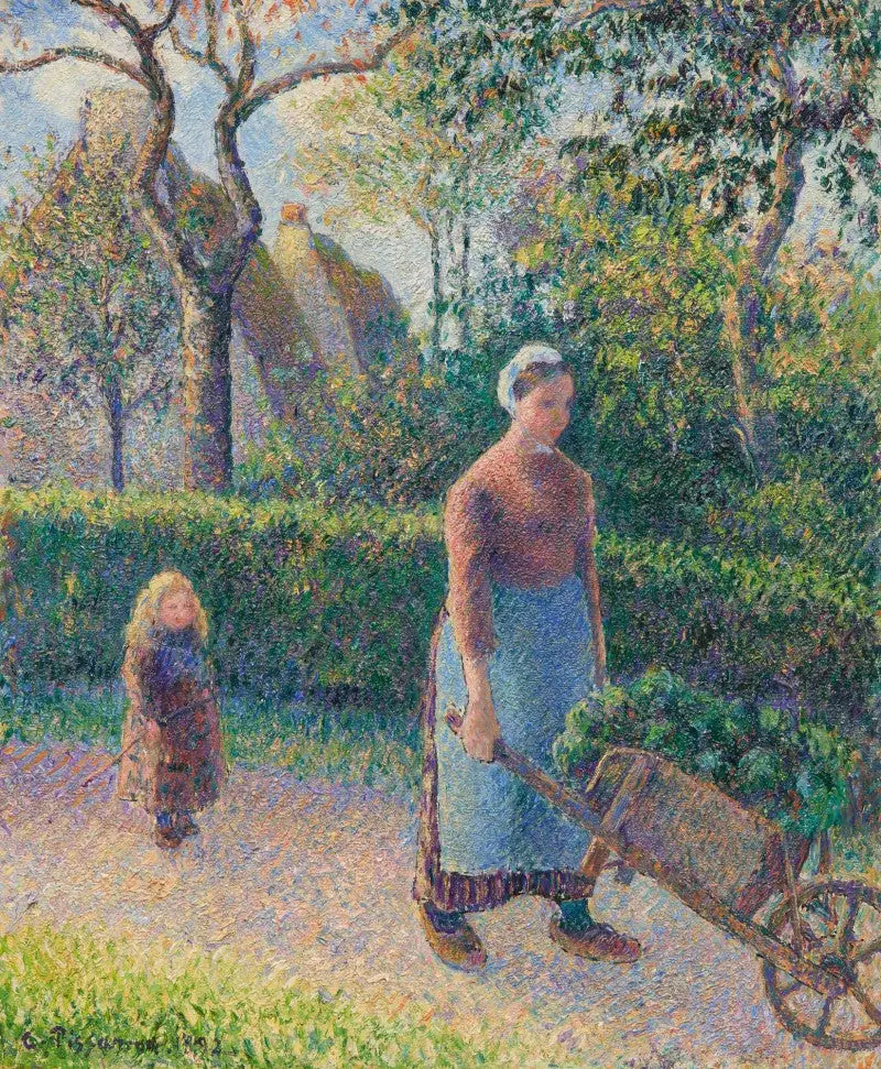 Vrouw met de kruiwagen - Camille Pissarro