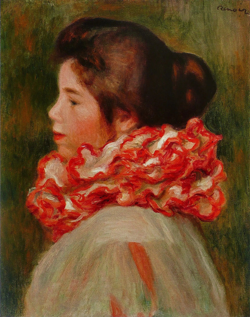 Vrouw met de rode kraag - Pierre-Auguste Renoir