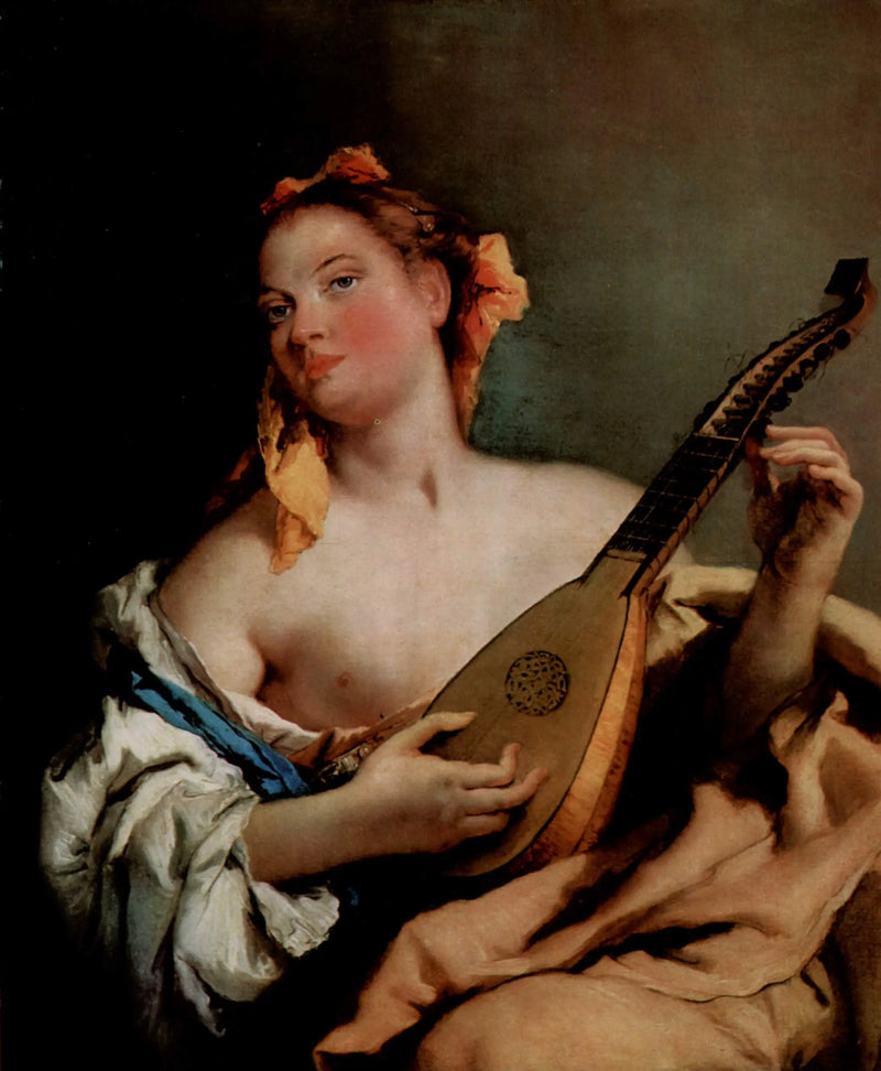 Vrouw met de mandoline - Giovanni Battista Tiepolo