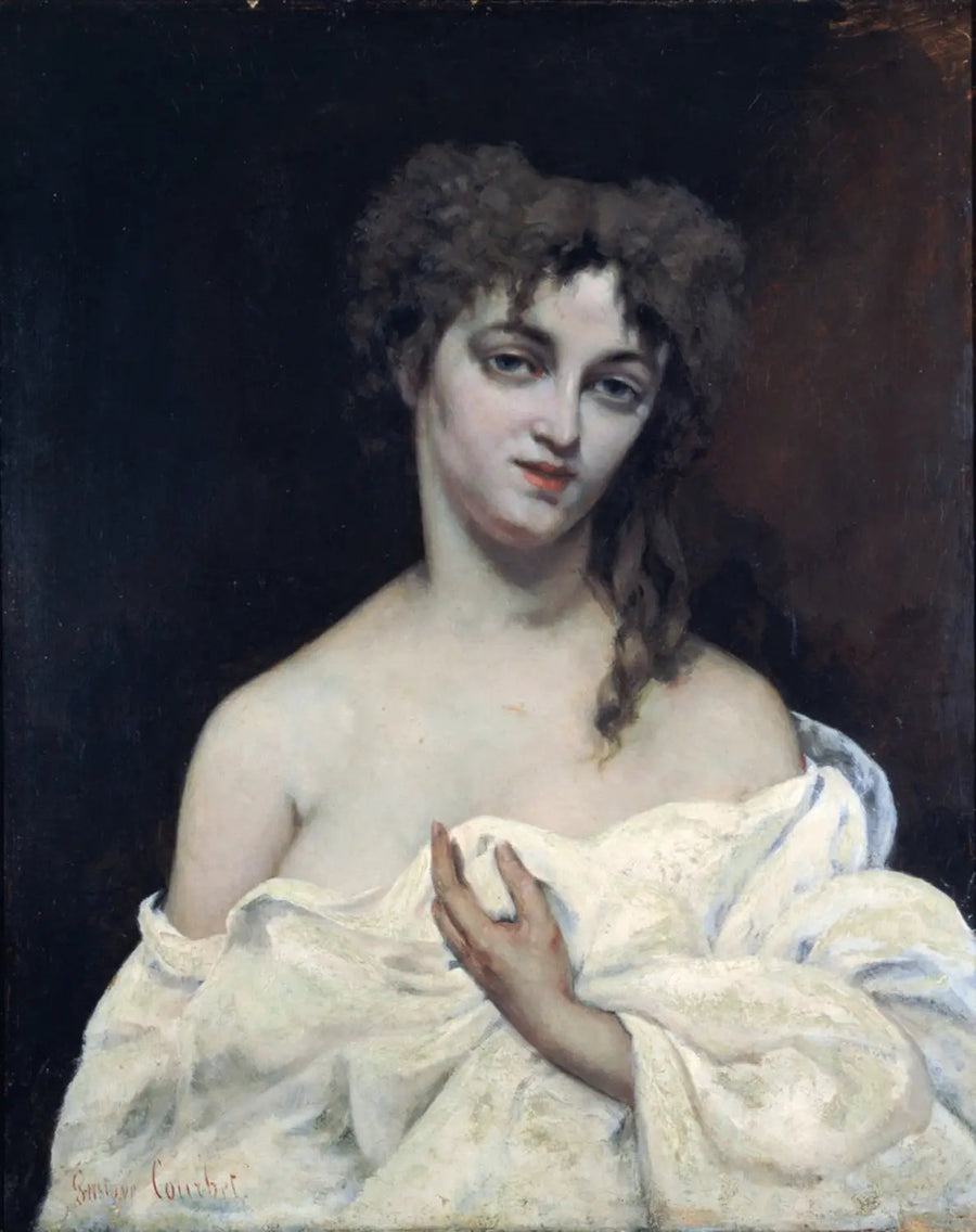 Vrouw met blote borst - Gustave Courbet