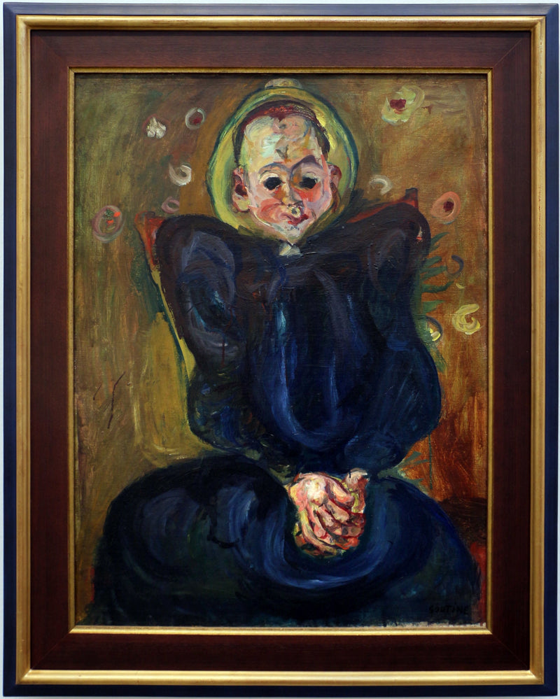 Vrouw in een blauwe jurk - Chaim Soutine