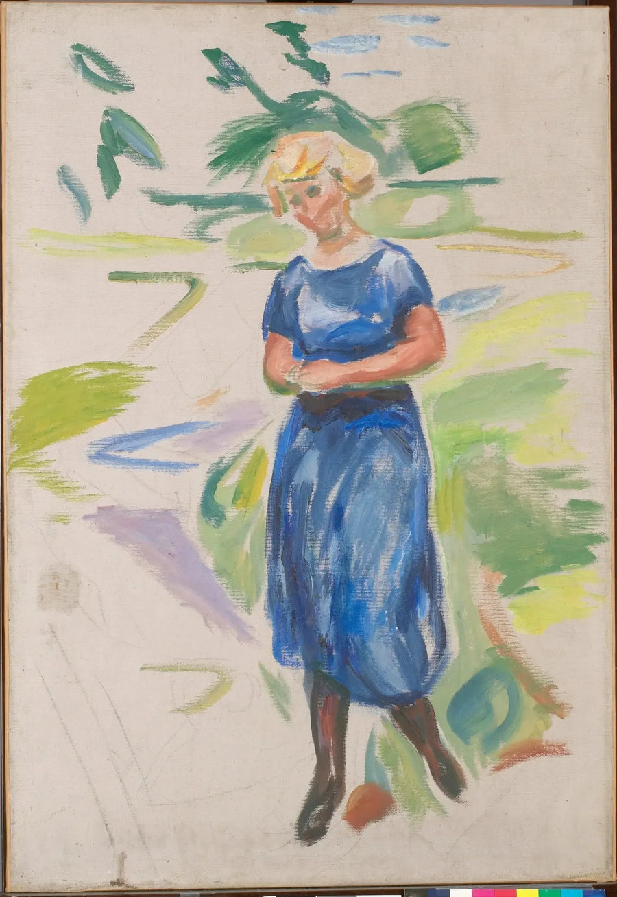 Vrouw in de blauwe jurk - Edvard Munch