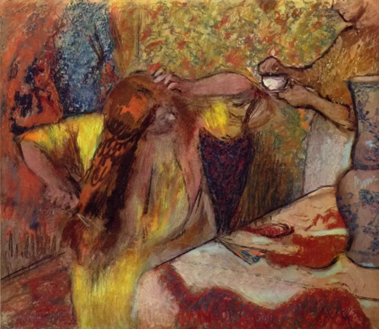 Femme à la toilette - Edgar Degas image 1 tableau peint à l’huile sur toile