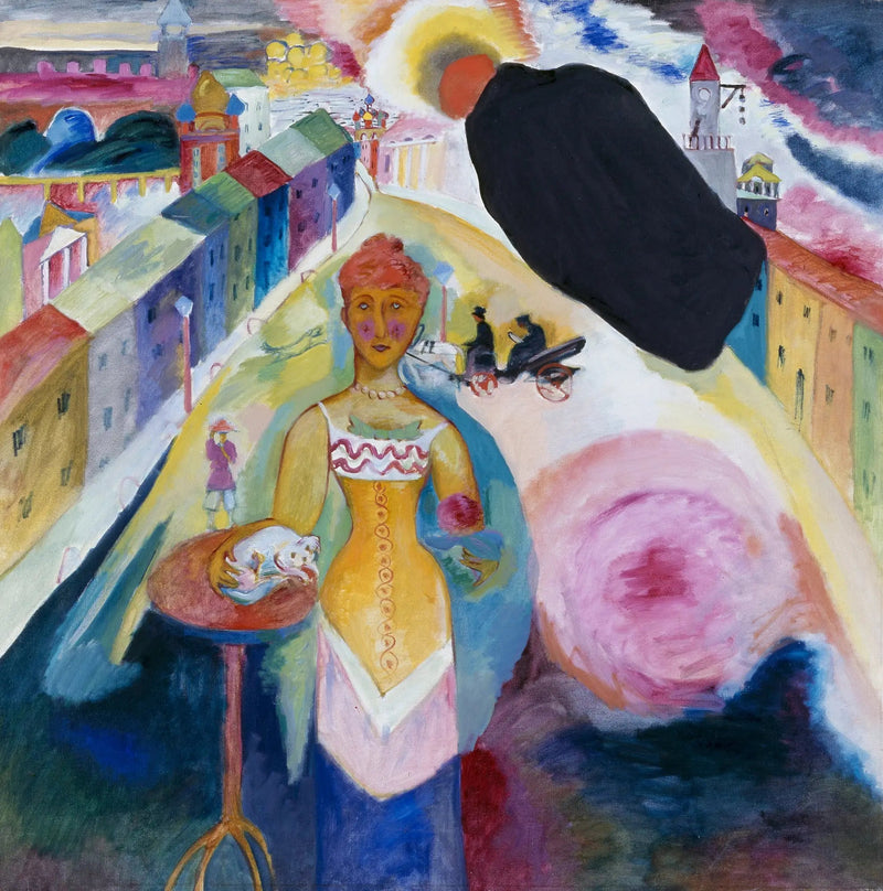 Vrouw in Moskou - Vassily Kandinsky