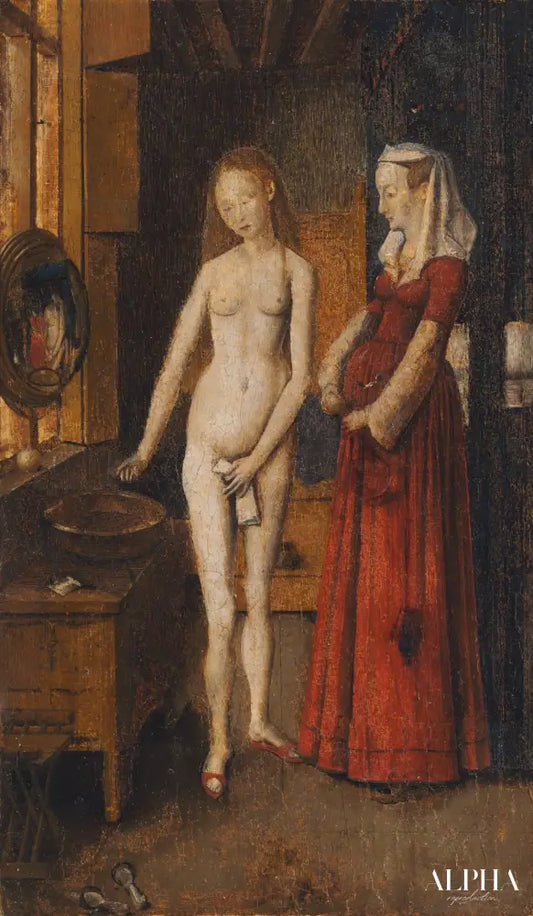 Femme à sa toilette - Jan Van Eyck - Reproductions de tableaux et peintures haut de gamme