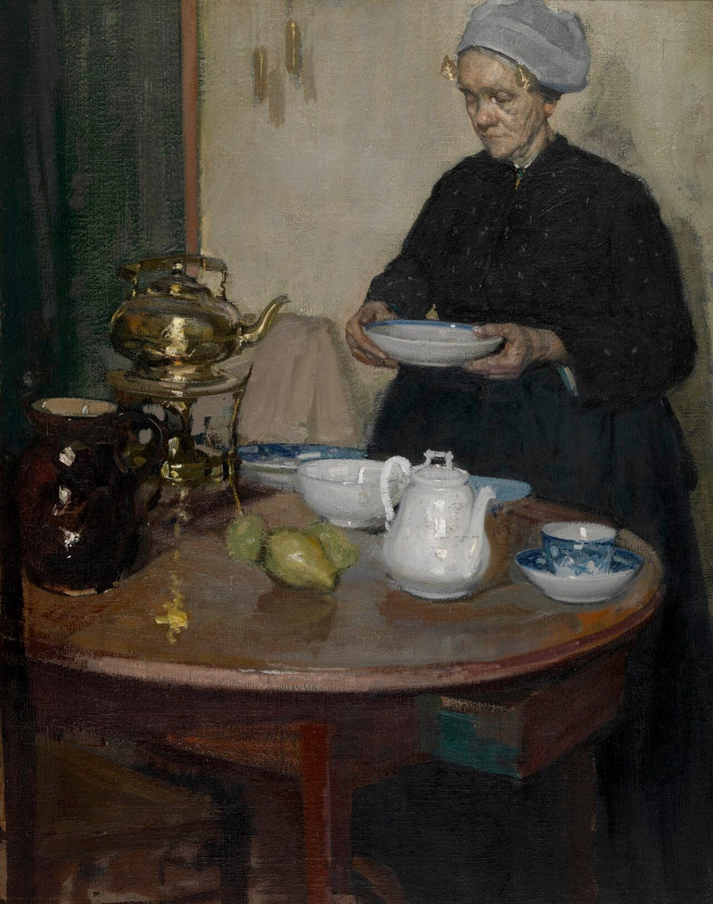 Vrouw aan tafel - Richard Edward Miller
