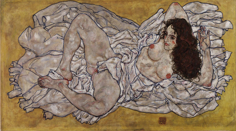 Liggende vrouw - Egon Schiele