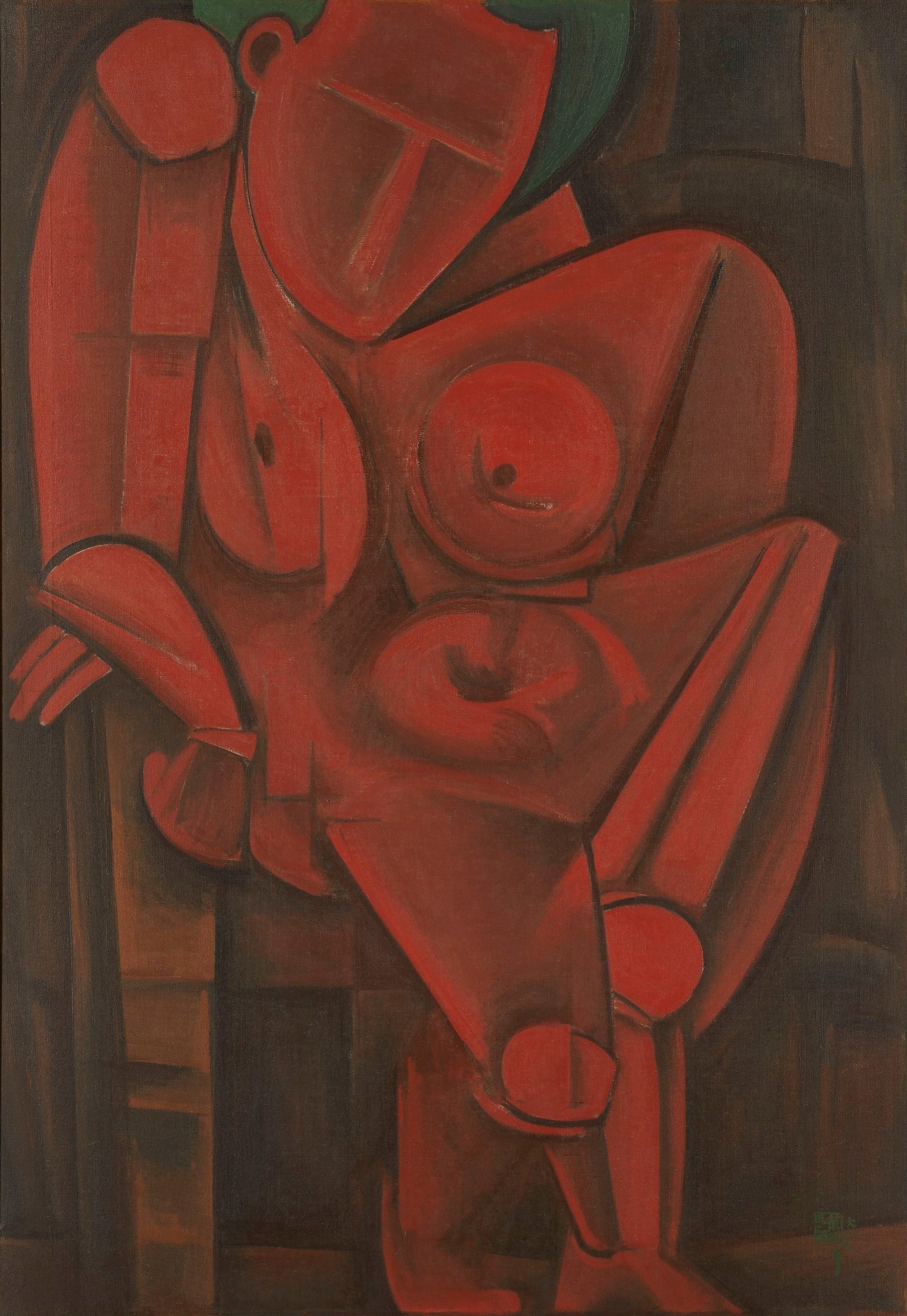 Femme appuyée, Yorozu Tetsugorō, 1917