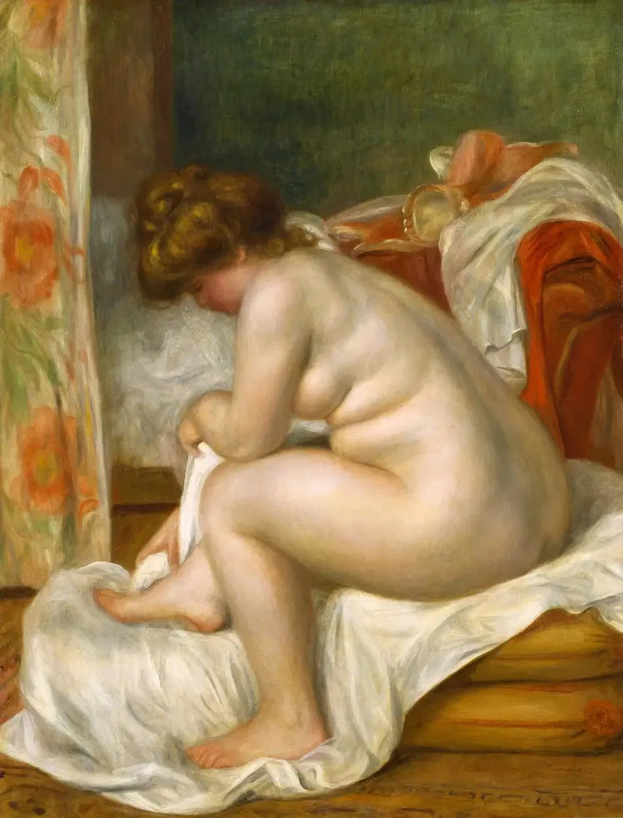 Vrouw na het bad - Pierre-Auguste Renoir