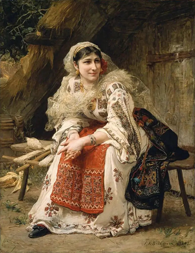 Armeense vrouw. - Frederick Arthur Bridgman

Source:
Femme arménienne. - Frederick Arthur Bridgman