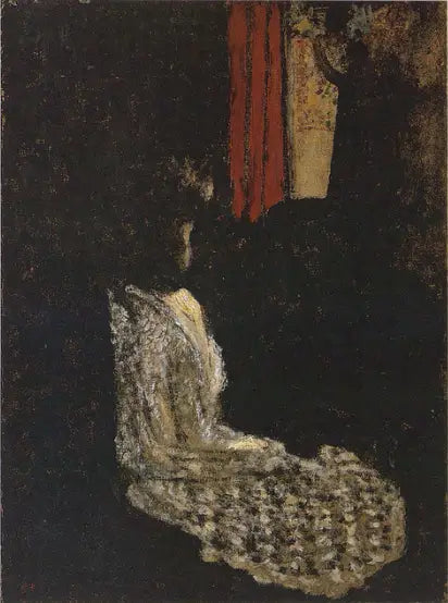 Zittende vrouw in een donkere kamer - Édouard Vuillard