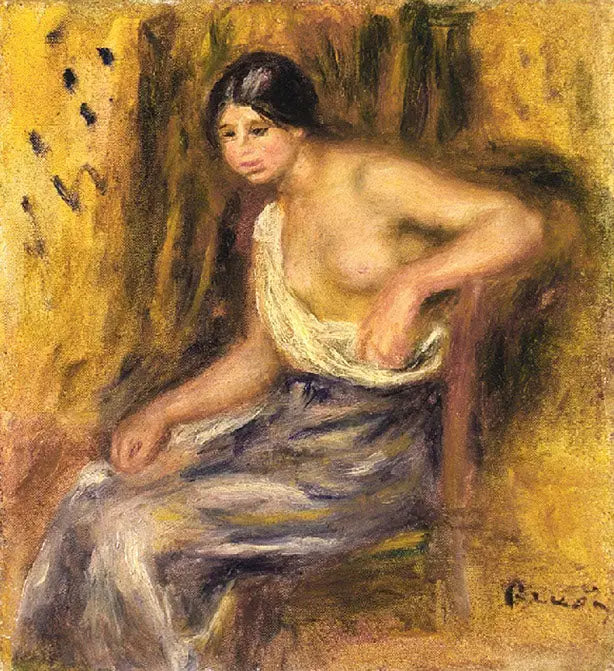 Zittende vrouw - Pierre-Auguste Renoir