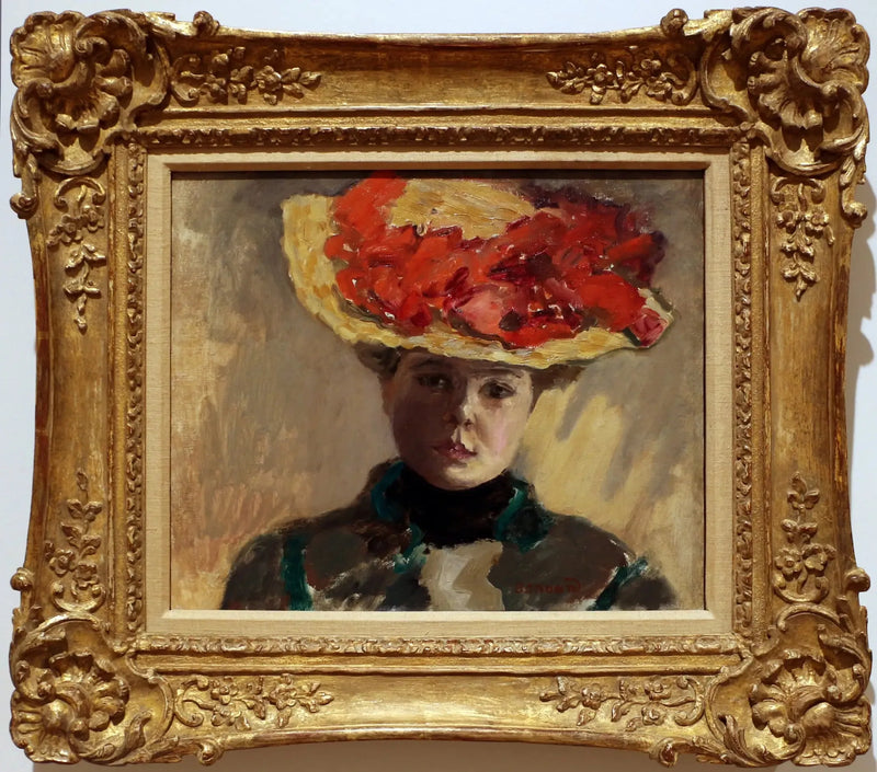 Vrouw met rode hoed - Pierre Bonnard
