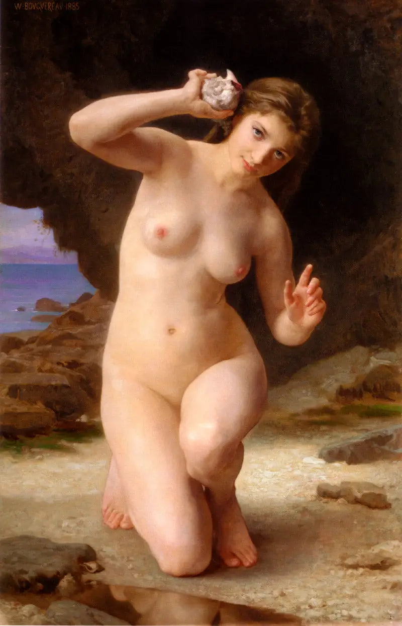 Vrouw met Schelp - Bouguereau